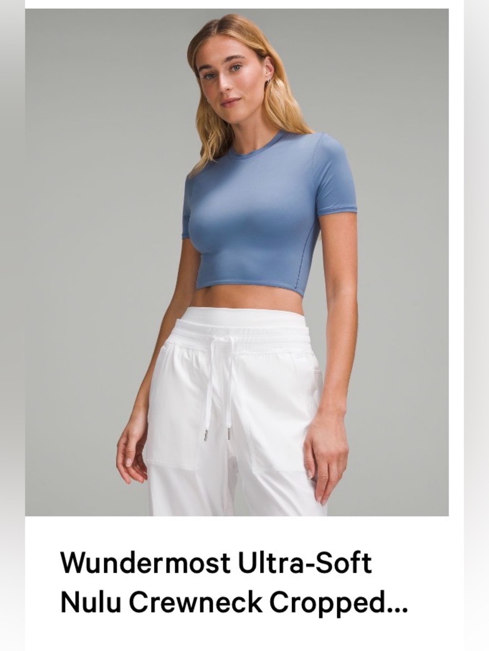 Lululemon Nulu Crewneck Cropped Top